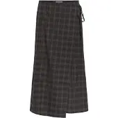 Object Dames Rokken Objsoley Reese Re Long Wrap Skirt - Bruin - Maat 34