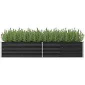 vidaXL Plantenbak verhoogd 240x80x45 cm gegalvaniseerd staal antraciet