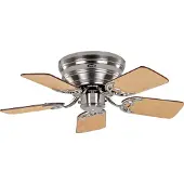 CasaFan Ventilator Classic Flat III geborsteld chroom 75 cm, hout donker, Woon-/ Eetkamer, Hout, Vintage