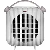 De'Longhi HFS30B24.W, Elektrische keramische verwarming met ventilator, IP21, Geschikt voor binnen- en buitengebruik, Kan op een tafel of op de vloer worden geplaatst, Wit, 2400 W