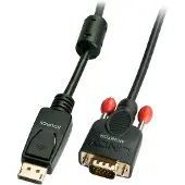 Lindy 41941 DisplayPort-kabel DisplayPort Aansluitkabel DisplayPort-stekker, VGA-stekker 9-polig 1.00 m Zwart