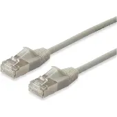 Equip 606118, patchkabel Cat6A, slank, F/FTP, 2xRJ45, 7,50 meter, beige, LSZH, verpakt in een polybag