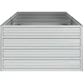 vidaXL Tuinverhoger, 160x80x45 cm, verzinkt staal, zilver