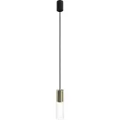 Licht-Erlebnisse Hanglamp met glas Cylinder goud