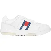 Tommy Hilfiger Heren Leren Trainers (Wit)