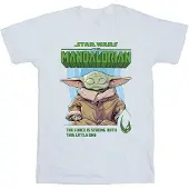 Star Wars Heren The Mandalorian De Kracht Is Sterk T-Shirt (Wit)