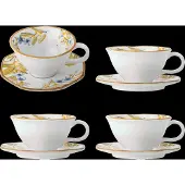 Bloomingville Savina kop en schotel set van 4 stuks