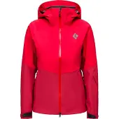 Black Diamond - Dames ski jassen - W Recon Stretch Shell Coral Red/Mineral Red voor Dames van Nylon - Maat XS - Rood