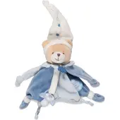 Doudou et Compagnie Doudou attache sucette Ours Petit Chou Doudou et Compagnie Bleu 17 cm
