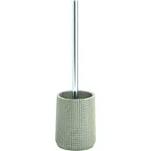 Spirella MSV Toilet/wc-borstel houder - kunststeen/metaal - lichtgrijs - 35 cm - Toiletborstels
