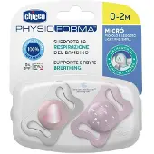 Chicco Siliconen fopspeen Micro Girl, 0-2 maanden, 2 stuks