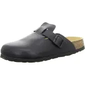 Natural Sense unisex pantoffels klomp leer zwart 1095023
