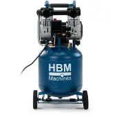 HBM staande olievrije compressor, 24 liter, 10 bar, 1,3 pk