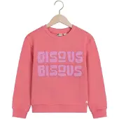 Daily7 Meisjes Truien & Vesten Sweater Bisous - Roze - Maat 86