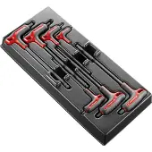 Facom Inbussleutelset Sleutelbreedte (metrisch): 3 mm, 4 mm, 5 mm, 6 mm, 7 mm, 8 mm