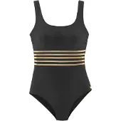LASCANA Badpak donkerbeige / goud / zwart