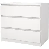 Ebuy24 Naia kommode 3 lades wit.