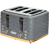 HOMCOM Toaster-Kunststoff-29,2L x 27,5B x 18,9H cm-Grau