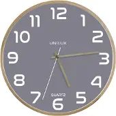 Unilux 400165097 Wandklok Baltic - Quartz, diameter 31,5 cm, beukenlook grijs