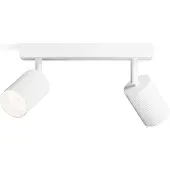 Philips Wyatt Opbouwspot - LED GU10 fitting - Richtbaar - 2 lichtpunten - ClickFix - Wit