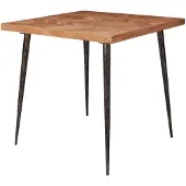 Wohnling Eettafel LODI, 80x76x80 cm, massief acaciahout / metaal