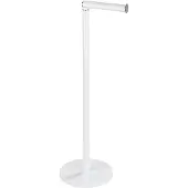 Wenko Toiletrolhouder 2-in-1 mat wit staal - Reserverolhouder - Toiletpapier houder vrijstaand - WC Rolhouder staand