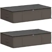 vidaXL Opbergbox met transparant bovenraam, 2 stuks, 50,4 liter