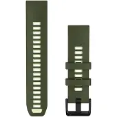 Garmin QuickFit polsband, siliconen, olijfgroen/citroengeel