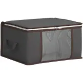 vidaXL Opbergbox met transparant zijpaneel, antracietkleurig
