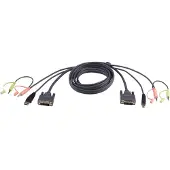 Aten 2L-7D02UD DVI-D Dual Link KVM kabel met audio en USB - 1,8 meter