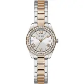 GUESS Analoog horloge 'Mini Luna' rose-goud / zwart / zilver