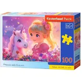 Castorland Prinses met Eenhoorn Puzzel 100 Stukjes