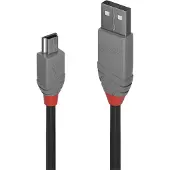 Lindy 36722 USB 2.0 Kabel Typ A/Mini-B Anthra Line M/M 1m