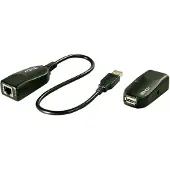 Lindy USB 2.0 Extender Kit - - 50m - 1 poort - Compatibel Cat.5/6/7 - Zwart