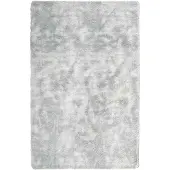 vidaXL Hoogpolig vloerkleed NAVARRA 130x200 cm polyester zilvergrijs