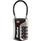 Master Lock Hangslot 4-cijfer tsa flex zwart 35mm