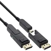 InLine DisplayPort 1.4 AOC-kabel, 8K4K, DisplayPort-stekker afneembaar, 30 m