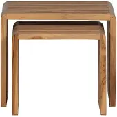 Woood Jasmijn Bijzettafels - Recycled Teak - Naturel - Set van 2