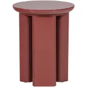 Woood Orivo Bijzettafel - Hout - Hoogglans Roodroze - 50x40x40