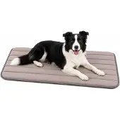 Flamingo Hondenkussen – Hondenmand – Orthopedisch Xana Rechthoekig Taupe XL – 100,5x63,5cm – memory foam – comfortabel – perfect voor hondenbench