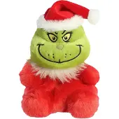 Aurora Pluche kerstman, Grinch, palmboom, zacht, 13 cm, groen, World, Dr. Seuss