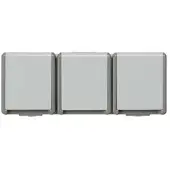 Siemens 5UB4732 Inzetstuk Wandcontactdoos met randaarde en klapdeksel 3-voudig Grijs Schakelmateriaal 1 stuk(s)