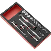Facom MODM.J161-36 Dopsleuteladapterset 3/8 (10 mm) 20-delig
