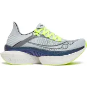 Saucony Endorphin Elite 2 hardloopschoenen Wit/Blauw/Geel Unisex