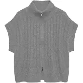 Vero Moda Gebreide bodywarmer 'VMBANG' grijs gemêleerd