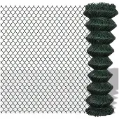vidaXL Gaashek van staal, 1,5 x 25 meter, groen