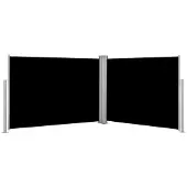 vidaXL Uitschuifbare zonnescherm met zijpanelen, zwart, 120 x 1000 cm