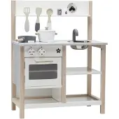Kids Concept Køkken - Wit/Grijs - - OneSize - Speelkeukens