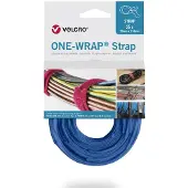Velcro One-Wrap klittenband kabelbinders 200 x 12mm / blauw (25 stuks)