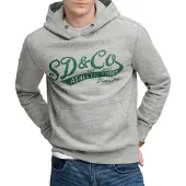 Superdry Sweatshirt grijs gemêleerd / donkergroen